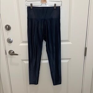 Navy Shiny Blue Leggings Highwaiste Control top 4 inches